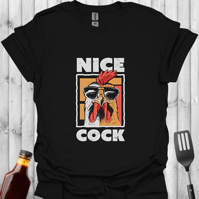 Funny BBQ T-Shirt — Nice Cock Design